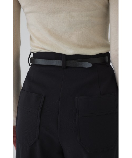 RIM.ARK（リムアーク）の「Jersey round relax PT ジャージーラウンドリラックスパンツ（スラックス・レディース・ブラック/ベージュ・36/38）」の10枚目の写真