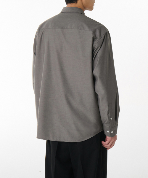 MUSINSA STANDARD（ムシンサスタンダード）の「リラックスドウールライクシャツ[トープ]（シャツ/ブラウス・メンズ・その他・SMALL/MEDIUM/LARGE/X-LARGE/XX-LARGE）」の2枚目の写真