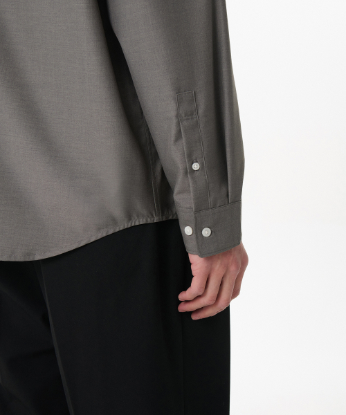 MUSINSA STANDARD（ムシンサスタンダード）の「リラックスドウールライクシャツ[トープ]（シャツ/ブラウス・メンズ・その他・SMALL/MEDIUM/LARGE/X-LARGE/XX-LARGE）」の5枚目の写真