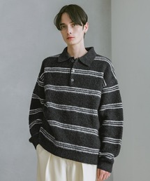 RAGEBLUE | WOOLYガラニットポロ(ポロシャツ)