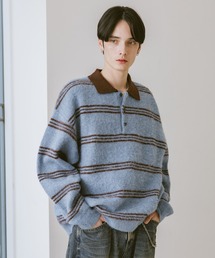 RAGEBLUE | WOOLYガラニットポロ(ポロシャツ)