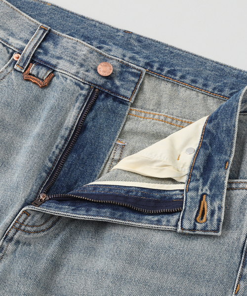 SUPPLIER（サプライヤー）の「SUPPLIER / サプライヤー Cross Leather Baggy Denim（デニムパンツ・メンズ・ブラック/ブルー・MEDIUM/LARGE）」の11枚目の写真