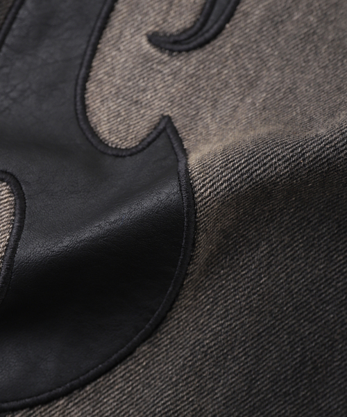 SUPPLIER（サプライヤー）の「SUPPLIER / サプライヤー Cross Leather Baggy Denim（デニムパンツ・メンズ・ブラック/ブルー・MEDIUM/LARGE）」の12枚目の写真