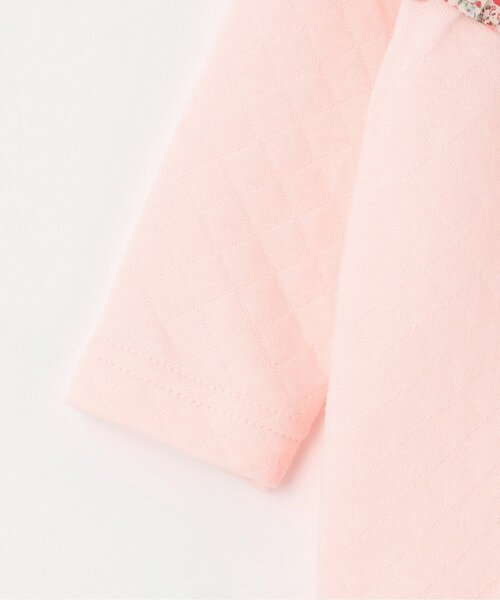 Sophie la girafe（ソフィーラジラフ）の「小花柄カバーオール【日本製】（ロンパース・キッズ・ピンク/オフホワイト・80ｃｍ/70cm）」の4枚目の写真