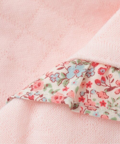 Sophie la girafe（ソフィーラジラフ）の「小花柄カバーオール【日本製】（ロンパース・キッズ・ピンク/オフホワイト・80ｃｍ/70cm）」の6枚目の写真