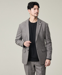 ABAHOUSE GRAY | 【カシミヤブレンド】ウール ツイルジャケット / セットアップ対応(テーラードジャケット)