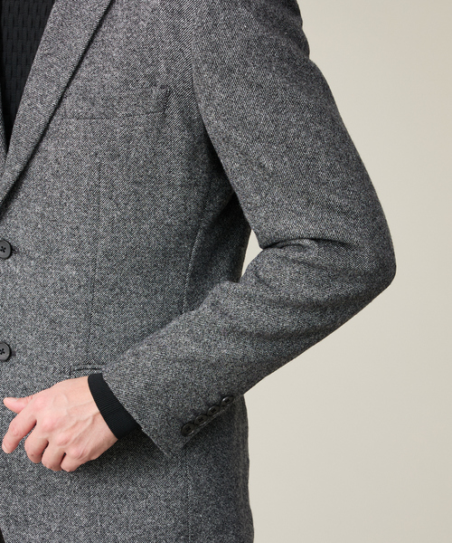 ABAHOUSE GRAY（アバハウスグレイ）の「【カシミヤブレンド】ウール ツイルジャケット / セットアップ対応（テーラードジャケット・メンズ・ブラック/ネイビー/グレー/ライトベージュ・44/46/48/50）」の19枚目の写真