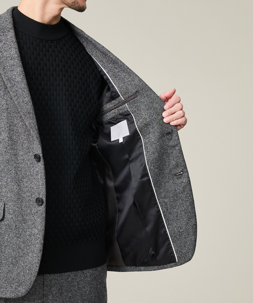 ABAHOUSE GRAY（アバハウスグレイ）の「【カシミヤブレンド】ウール ツイルジャケット / セットアップ対応（テーラードジャケット・メンズ・ブラック/ネイビー/グレー/ライトベージュ・44/46/48/50）」の15枚目の写真