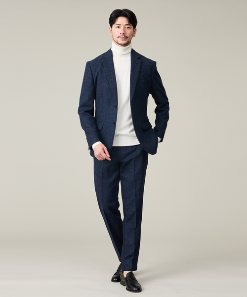 ABAHOUSE GRAY（アバハウスグレイ）の「【カシミヤブレンド】ウール ツイルジャケット / セットアップ対応（テーラードジャケット・メンズ・ブラック/ネイビー/グレー/ライトベージュ・44/46/48/50）」の6枚目の写真