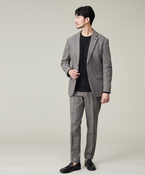ABAHOUSE GRAY(アバハウスグレイ)の「【カシミヤブレンド】ウール ツイルジャケット / セットアップ対応(テーラードジャケット・メンズ・ブラック/ネイビー/グレー/ライトベージュ・44/46/48/50)」の10枚目の写真
