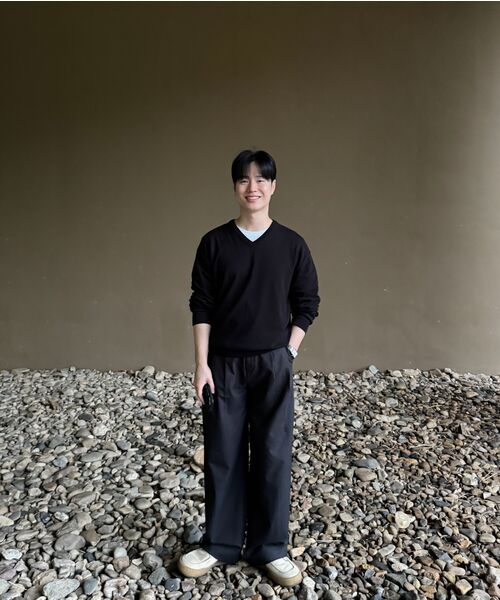 P.IN.O（ピインオ）の「ツータッククランプルワイドスラックス - ブラック（スラックス・メンズ・その他・SMALL/MEDIUM/LARGE）」の5枚目の写真