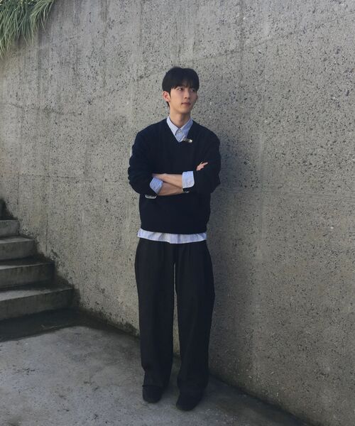 P.IN.O（ピインオ）の「ツータッククランプルワイドスラックス - ブラック（スラックス・メンズ・その他・SMALL/MEDIUM/LARGE）」の6枚目の写真