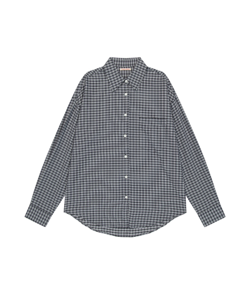 VANONE ATELIER(バノンアトリエ)の「A3513 リンクルチェックシャツ_ミッドナイトブラック(シャツ/ブラウス・レディース・ブラック・FREE)」の2枚目の写真