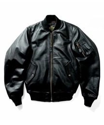 HOUSTON（ヒューストン）の「HOUSTON ヒューストン SHEEP LEATHER MA-1 FLIGHT JACKET シープレザー MA-1 フライトジャケット 本革 中綿入り（MA-1）」