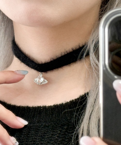 WEGO(ウィゴー)の「WEGO/モチーフシャギーニットチョーカー(チョーカー・レディース・ブラウン/その他1/その他2/その他3/グレー・FREE)」の4枚目の写真