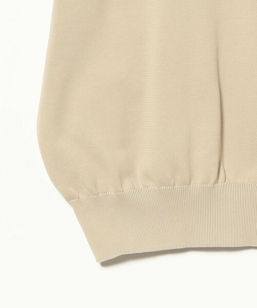 SLOANE(スローン)の「SLOANE / 18ゲージ 天竺 クルーネック ショートスリーブ ニット(ニット/セーター・レディース・ベージュ/ホワイト・2)」の9枚目の写真