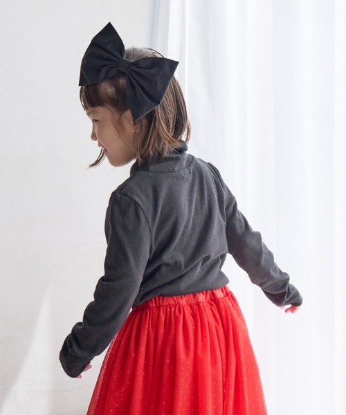 LOWRYS FARM（ローリーズファーム）の「フライスカラータートル　591843（Tシャツ/カットソー・キッズ・イエロー/レッド/ブラック/オフホワイト/パープル系その他3・140cm/150cm/120cm/130cm/110cm）」の3枚目の写真