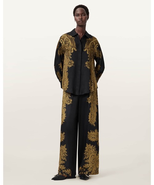 ALLSAINTS(オールセインツ)の「BERINE SATIN SHIRT | BERINE サテン シャツ(シャツ/ブラウス・レディース・ブラック系その他・10/8/6/4)」の6枚目の写真