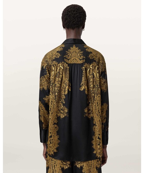 ALLSAINTS(オールセインツ)の「BERINE SATIN SHIRT | BERINE サテン シャツ(シャツ/ブラウス・レディース・ブラック系その他・10/8/6/4)」の9枚目の写真