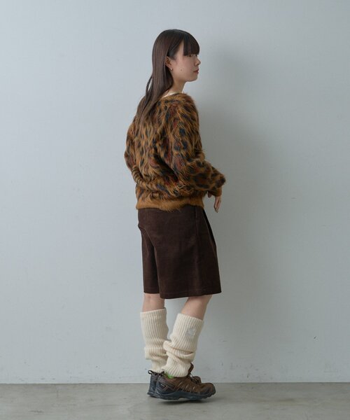 WHIMSIC（ウィムジック）の「【WHIMSIC/2サイズ展開/新色追加】シャギーニットカーディガン（カーディガン/ボレロ・レディース・グレー/ブラック/ブラウン/イエロー/キャメル・1/2）」の7枚目の写真