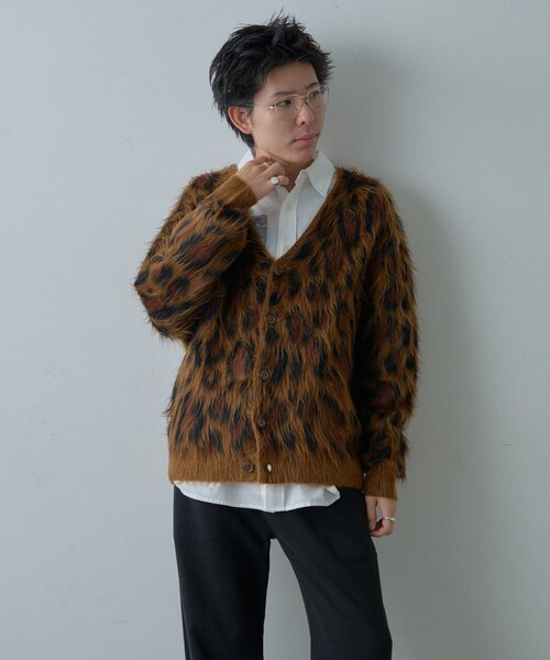 WHIMSIC（ウィムジック）の「【WHIMSIC/2サイズ展開/新色追加】シャギーニットカーディガン（カーディガン/ボレロ・レディース・グレー/ブラック/ブラウン/イエロー/キャメル・1/2）」の10枚目の写真