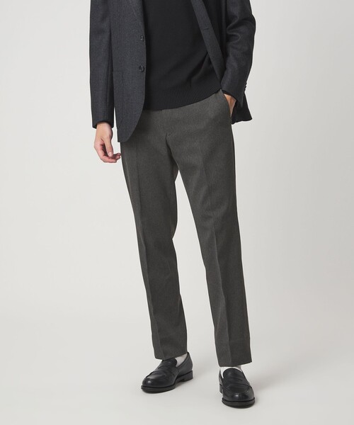 green label relaxing(グリーンレーベルリラクシング)の「ポリエステルツイル スタンダード アジャスター スラックス(スラックス・メンズ・グレー系/ネイビー/ダークブラウン・S/L/M/XL)」の1枚目の写真