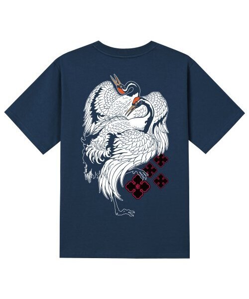 KAN6312(カン6312)の「KTN0105 吉祥 半袖Tシャツ - ネイビー(Tシャツ/カットソー・メンズ・その他・SMALL/MEDIUM/LARGE/X-LARGE)」の1枚目の写真