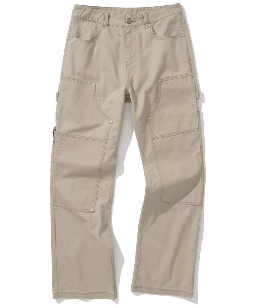 NOT4NERD(ノットフォーナード)の「Double Knee Carpenter Flare Fit Cotton Pants - Beige(その他パンツ・レディース・その他・LARGE/X-LARGE/MEDIUM)」の3枚目の写真