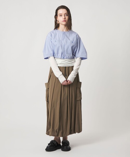 ASTRAET（アストラット）の「＜ASTRAET＞レース クルーネックカットソー（Tシャツ/カットソー・レディース・ブラック/ホワイト・FREE）」の5枚目の写真