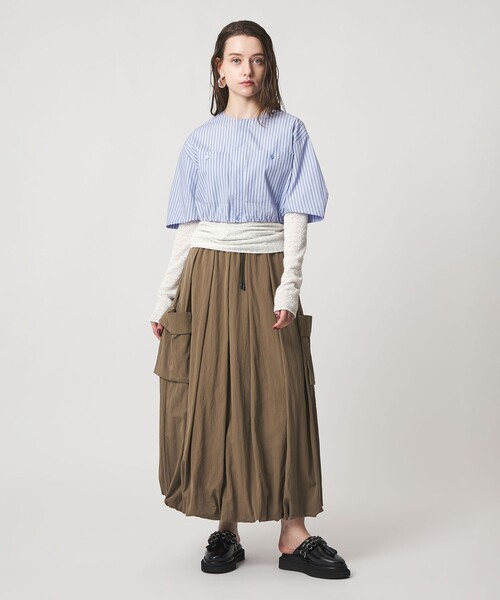 ASTRAET（アストラット）の「＜ASTRAET＞レース クルーネックカットソー（Tシャツ/カットソー・レディース・ブラック/ホワイト・FREE）」の6枚目の写真