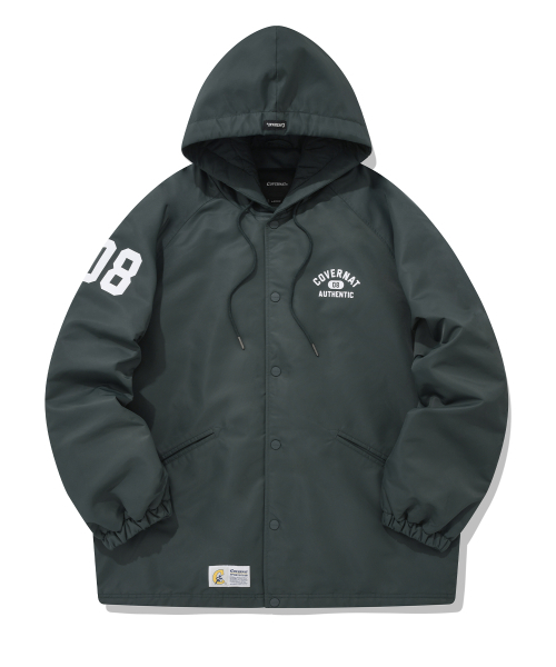 スポーツクラブ フードパーカー コーチジャケット グリーン