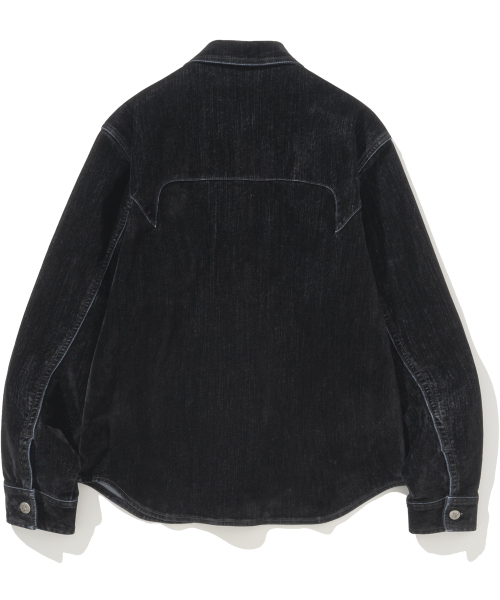 NOT4NERD(ノットフォーナード)の「N4ND Offshoot Velvet Like Denim Shirt - Black(シャツ/ブラウス・レディース・その他・MEDIUM/LARGE/X-LARGE)」の3枚目の写真