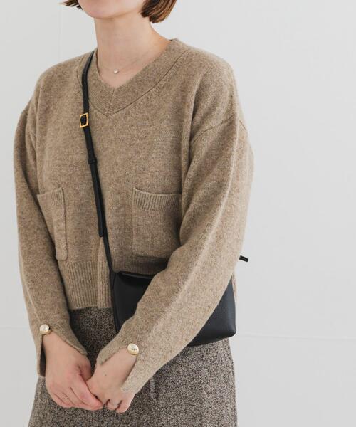 アーバンリサーチ ロッソ（URBAN RESEARCH ROSSO）/F by ROSSO　Vネック釦デザインニット セール】F by ROSSO Vネック釦デザインニット（ニット/セーター）｜F