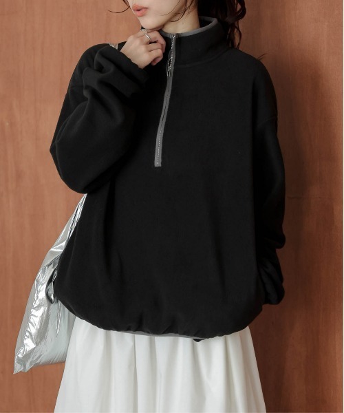セール】ハーフジップ フリースプルオーバー（パーカー）｜AMELY