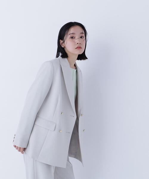 NATURAL BEAUTY BASIC(ナチュラルビューティーベーシック)の「◇ダブルブレスト SETUP ボクシージャケット(テーラードジャケット・レディース・ベージュ系その他/ネイビー/ピンク系その他/オフホワイト・MEDIUM/SMALL)」の15枚目の写真
