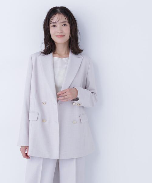 NATURAL BEAUTY BASIC(ナチュラルビューティーベーシック)の「◇ダブルブレスト SETUP ボクシージャケット(テーラードジャケット・レディース・ベージュ系その他/ネイビー/ピンク系その他/オフホワイト・MEDIUM/SMALL)」の9枚目の写真