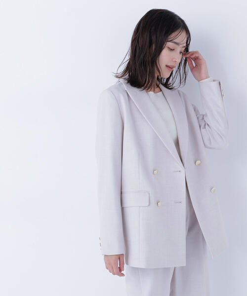 NATURAL BEAUTY BASIC（ナチュラルビューティーベーシック）の「◇ダブルブレスト SETUP ボクシージャケット（テーラードジャケット・レディース・ベージュ系その他/ネイビー/ピンク系その他/オフホワイト・MEDIUM/SMALL）」の15枚目の写真