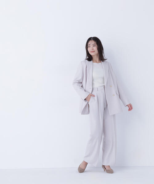 NATURAL BEAUTY BASIC（ナチュラルビューティーベーシック）の「◇ダブルブレスト SETUP ボクシージャケット（テーラードジャケット・レディース・ベージュ系その他/ネイビー/ピンク系その他/オフホワイト・MEDIUM/SMALL）」の14枚目の写真