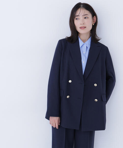 ◇ダブルブレスト SETUP ボクシージャケット（テーラードジャケット