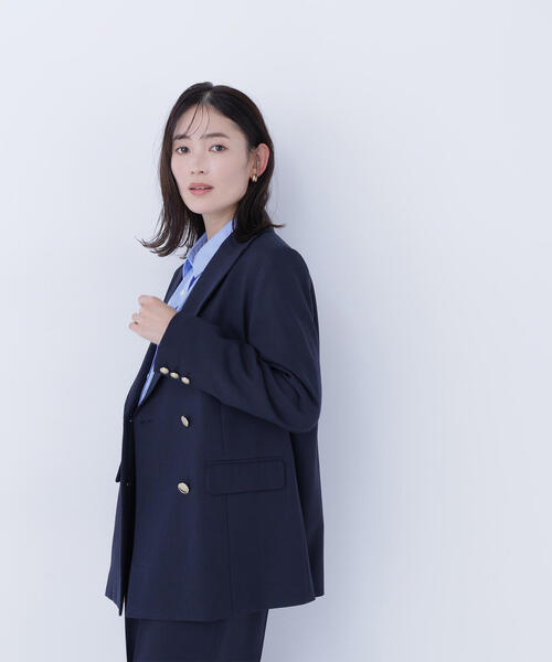 ◇ダブルブレスト SETUP ボクシージャケット（テーラードジャケット