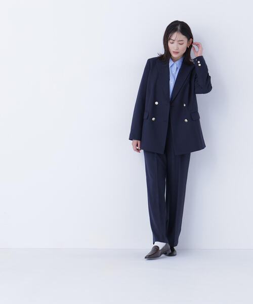 NATURAL BEAUTY BASIC（ナチュラルビューティーベーシック）の「◇ダブルブレスト SETUP ボクシージャケット（テーラードジャケット・レディース・ベージュ系その他/ネイビー/ピンク系その他/オフホワイト・MEDIUM/SMALL）」の6枚目の写真