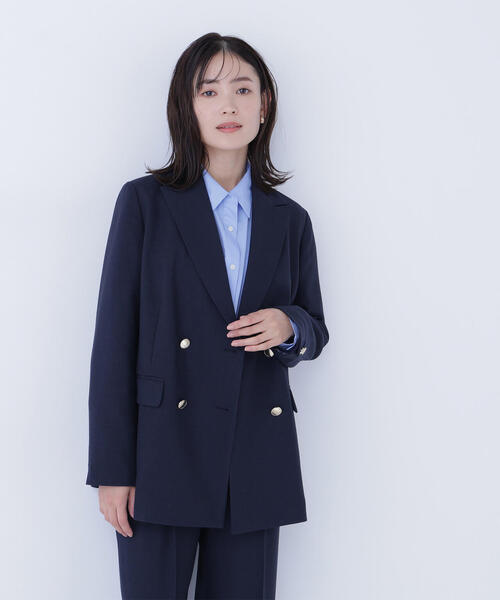 ◇ダブルブレスト SETUP ボクシージャケット（テーラードジャケット