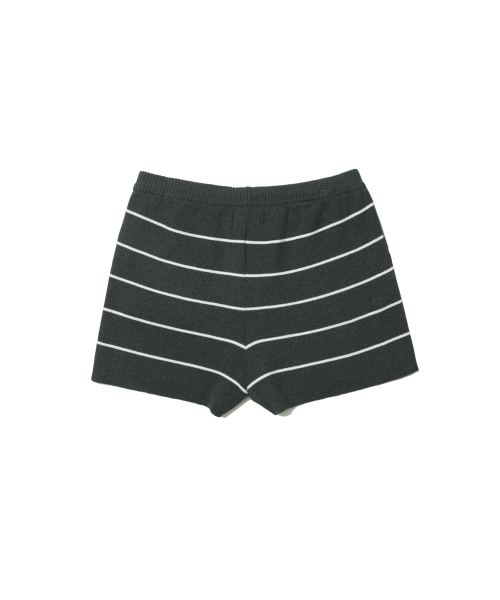 YALE（イェール）の「ストライプニットショートパンツ_チャコール（その他パンツ・レディース・その他・SMALL/MEDIUM）」の3枚目の写真