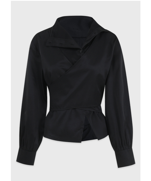 MICANE(ミケーネ)の「ハナ ハイネックブラウス(シャツ/ブラウス・レディース・ブラック/クリーム・MEDIUM/LARGE/X-LARGE/SMALL)」の13枚目の写真