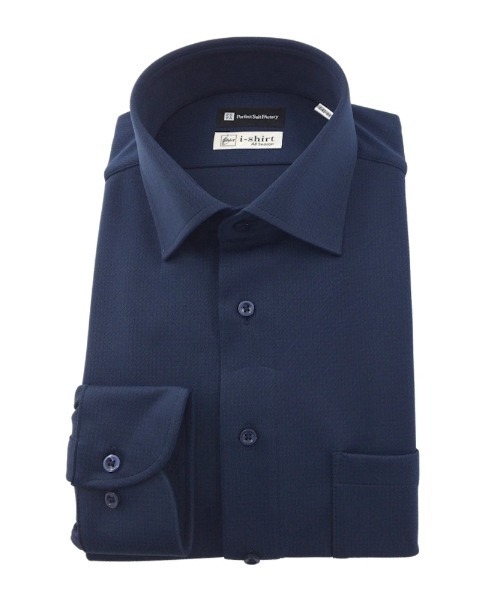 Perfect Suit FActory(パーフェクトスーツファクトリー)の「【完全ノーアイロン】長袖アイシャツ ダークカラー 千鳥柄 ブラック/ワイン/ブラウン/ネイビー(ビジネスシャツ・メンズ・ネイビー/ブラウン/ブラック/ワイン・首回り39cm-裄丈82cm/首回り41cm-裄丈84cm/首回り43cm-裄丈86cm/首回り45cm-裄丈86cm/首回り37cm-裄丈80cm)」の9枚目の写真