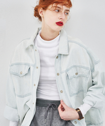 MALOUPE（マロップ）の「9401 オーバーサイズデニムショートジャケット (ライトインディゴ)（デニムジャケット）」