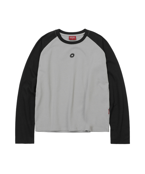 S'EST(エスイーエスティー)の「Contrast Raglan Long Sleeve Black(Tシャツ/カットソー・メンズ・ブラック・SMALL/MEDIUM/LARGE)」の1枚目の写真