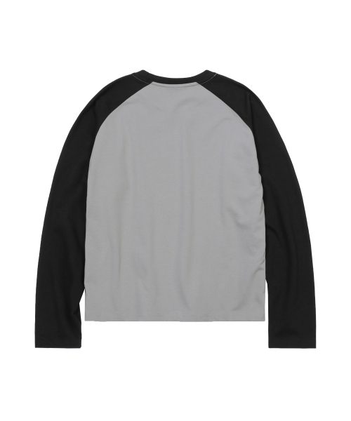 S'EST(エスイーエスティー)の「Contrast Raglan Long Sleeve Black(Tシャツ/カットソー・メンズ・ブラック・SMALL/MEDIUM/LARGE)」の2枚目の写真