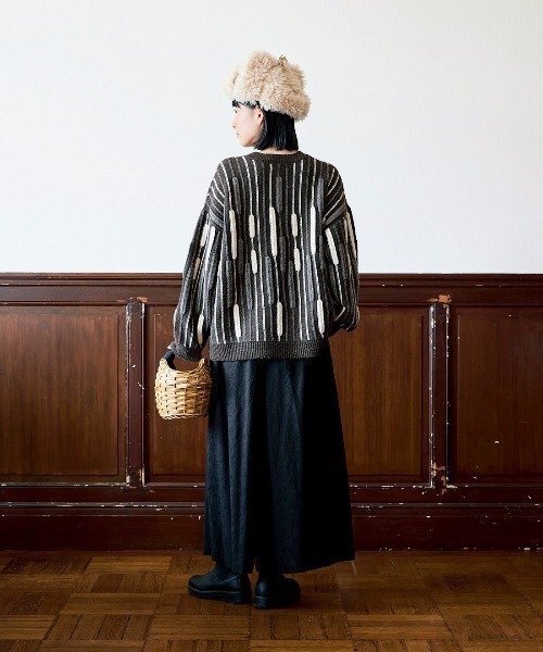 Sunny clouds（サニークラウズ）の「サニークラウズ　ガマの穂セーター〈レディース〉（ニット/セーター・レディース・ブラウン系その他・LL/L/M/MP）」の8枚目の写真