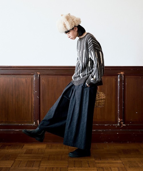 Sunny clouds（サニークラウズ）の「サニークラウズ　ガマの穂セーター〈レディース〉（ニット/セーター・レディース・ブラウン系その他・LL/L/M/MP）」の9枚目の写真